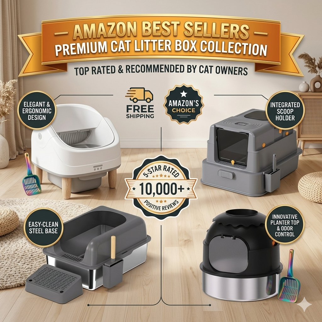 Smart self-cleaning litter box