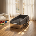 Open-Top Stainless Steel Cat Litter Box-XM-A