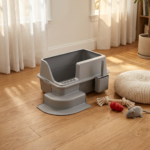 Open-Top Stainless Steel Cat Litter Box-MSP-D