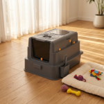 Drawer-Style Stainless Steel Cat Litter Box-MSP-C6