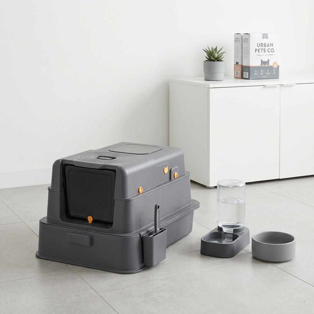 Drawer-Style Stainless Steel Cat Litter Box-MSP-C6