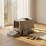 Enclosed Stainless Steel Cat Litter Box-MSP-F