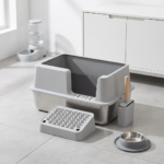 Open-Top Stainless Steel Cat Litter Box-MSP-B