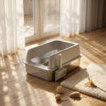 Open-Top Stainless Steel Cat Litter Box-MSP-A1