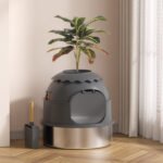 Potted Plant-Style Stainless Steel Litter Box-MSP-3C-6
