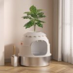 Potted Plant-Style Stainless Steel Litter Box-MSP-3C-6