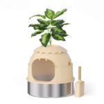 Potted Plant-Style Stainless Steel Litter Box-MSP-3C-6