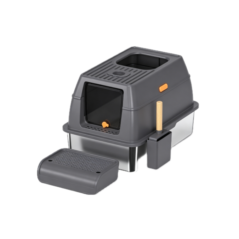 Enclosed Stainless Steel Cat Litter Box-MSP-A11