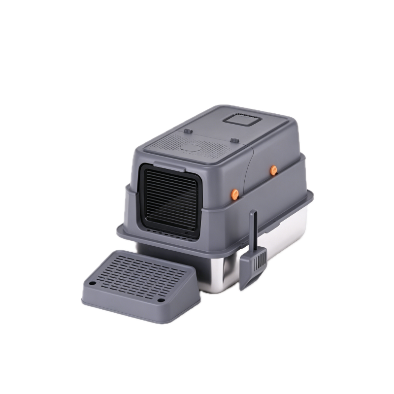 Enclosed Stainless Steel Cat Litter Box-MSP-V2