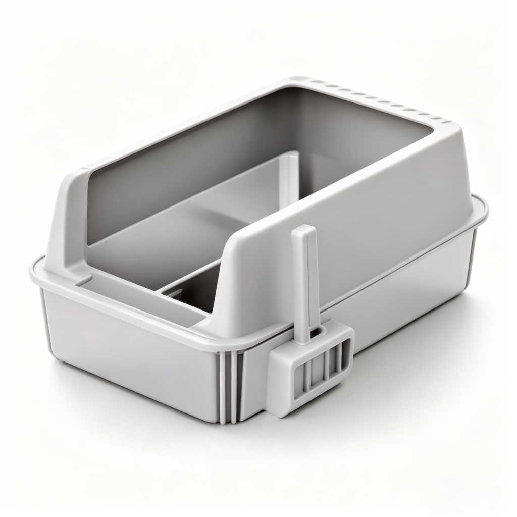 Open-Top Stainless Steel Cat Litter Box-MSP-A1