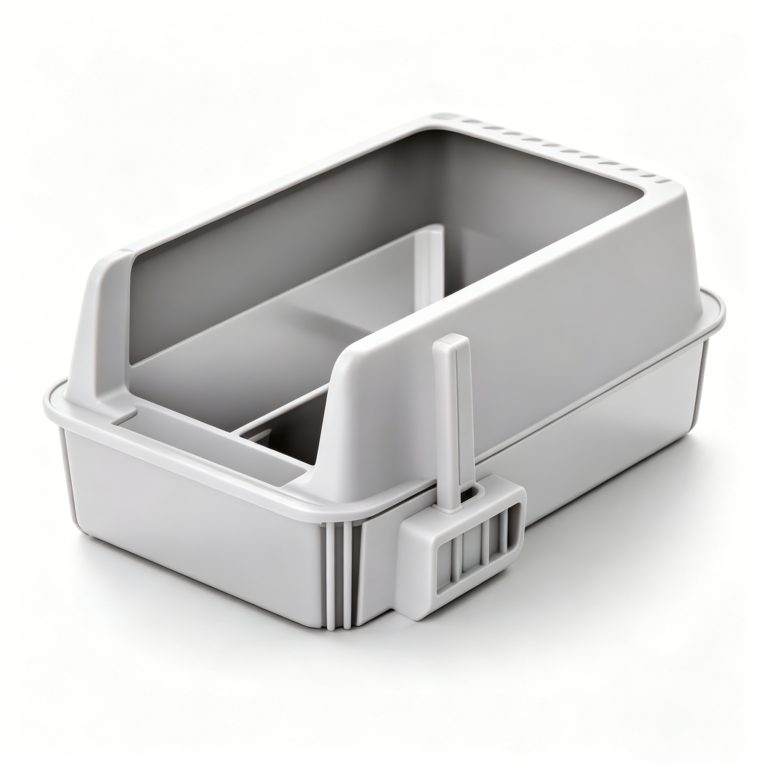 Open-Top Stainless Steel Cat Litter Box-MSP-A1