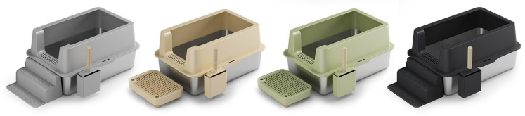 Open-Top Stainless Steel Cat Litter Box-MSP-J