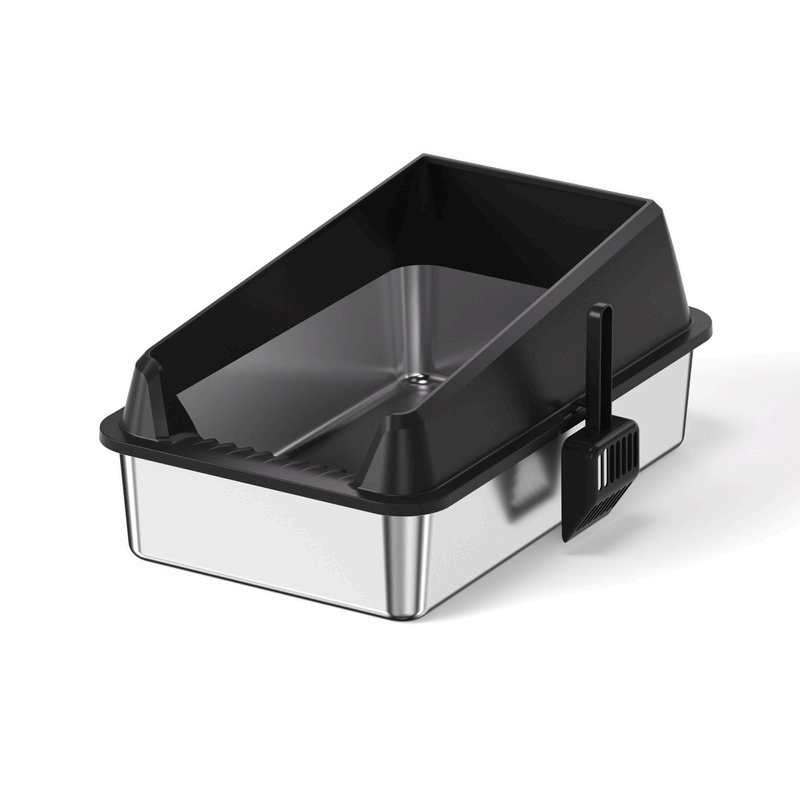 Open-Top Stainless Steel Cat Litter Box-XM-A