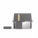 Open-Top Stainless Steel Cat Litter Box-MSP-B-1