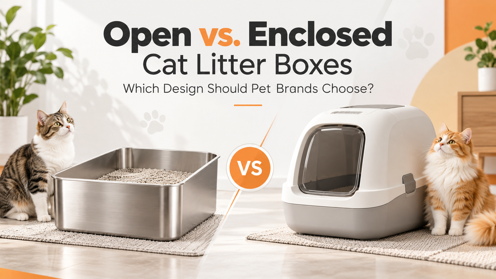 Open vs Enclosed Cat Litter Boxes | B2B Guide